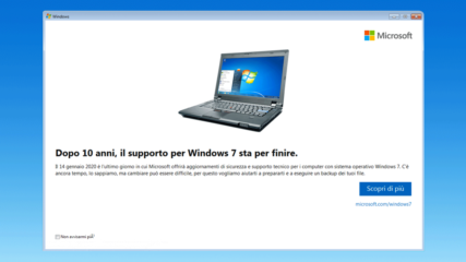 Fine del supporto Windows 7